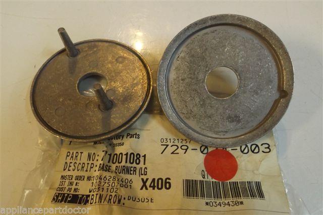 Maytag Jenn Air stove 71001081 Base, Burner (lg) NEW IN BOX Maytag Jenn Air stove 71001081 Base, Burner (lg) NEW IN BOX